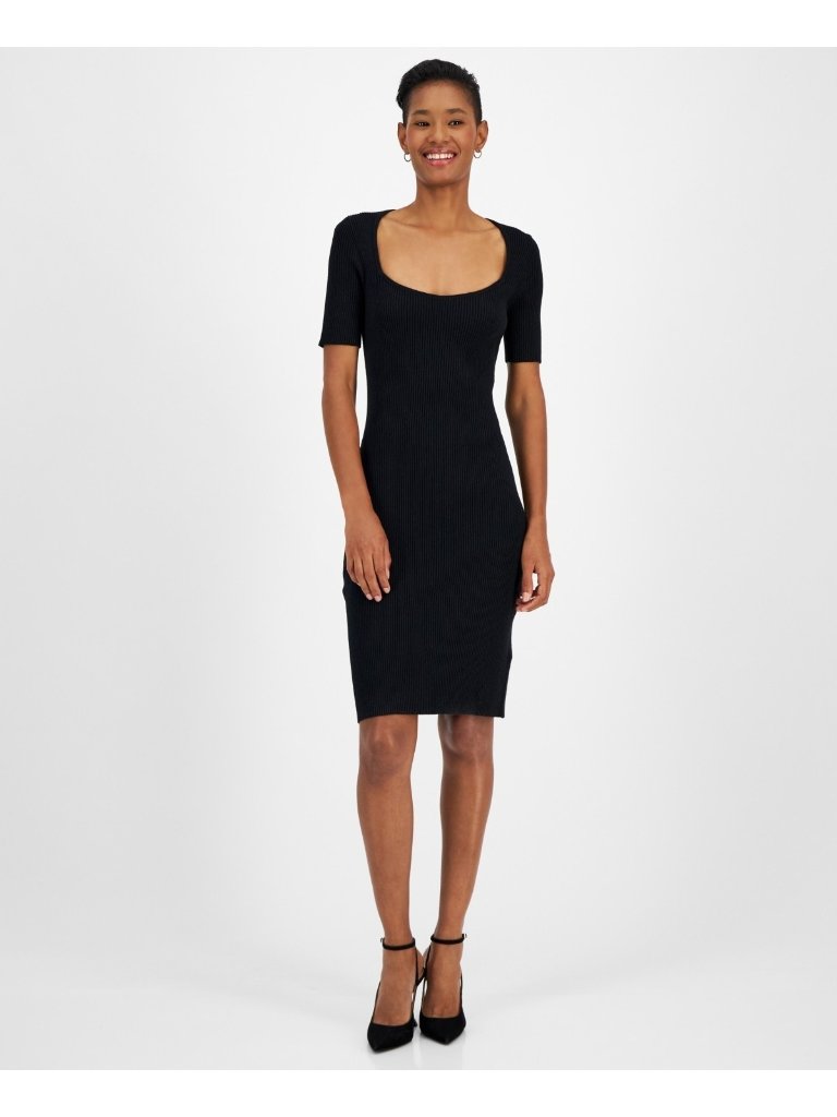 Hugo Boss Womens Fesco Sweaterdress Bodycon Fit Size M, Black Msrp $178